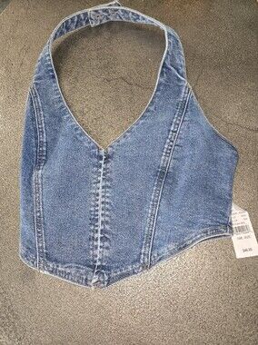 Pacsun Blue Denim Women's Jeans Halter Top